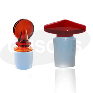 Stopper Interchangeable Ground Joint Amber Colour